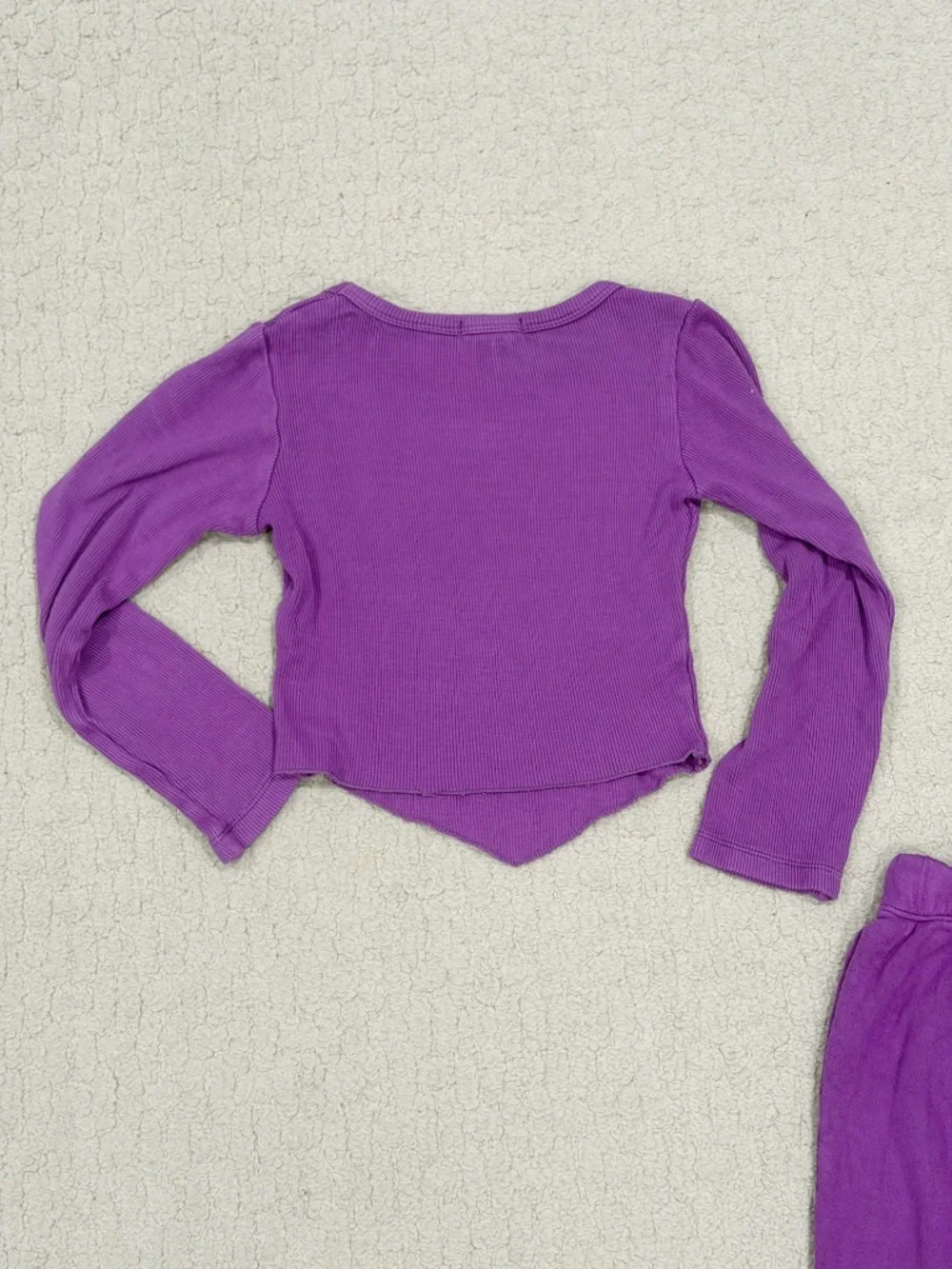Kids Flowers By Zoe Cropped Top + Wide Leg Sweatpants Size 6X